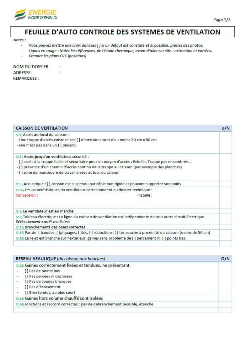 fiche autocontrôle promevent APIQual